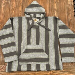 Earth Ragz Baja hoodie in green, white & gray. Size XL